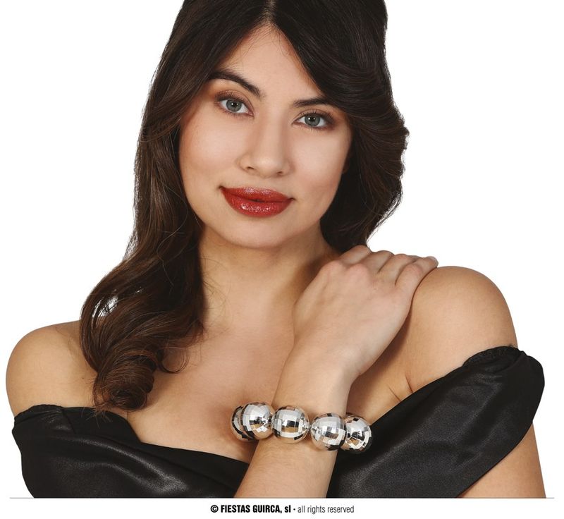 [18966] 70s Disco Ball Bracelet