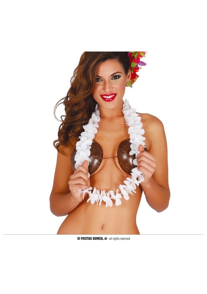 Hawaiian Necklace Lei White