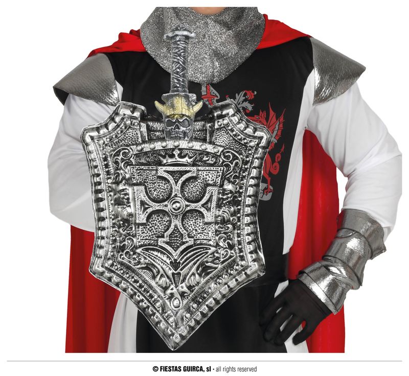 Cross Shield 44cm With Sword 58cm