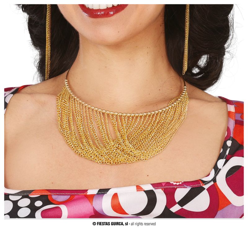 [17036] 70s Metallic Necklace