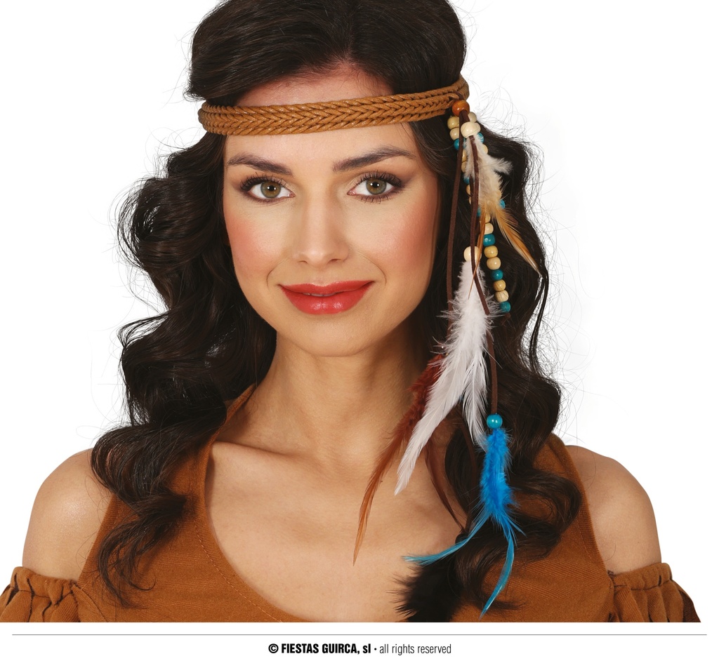 Stylish Indian Headband With Feathers