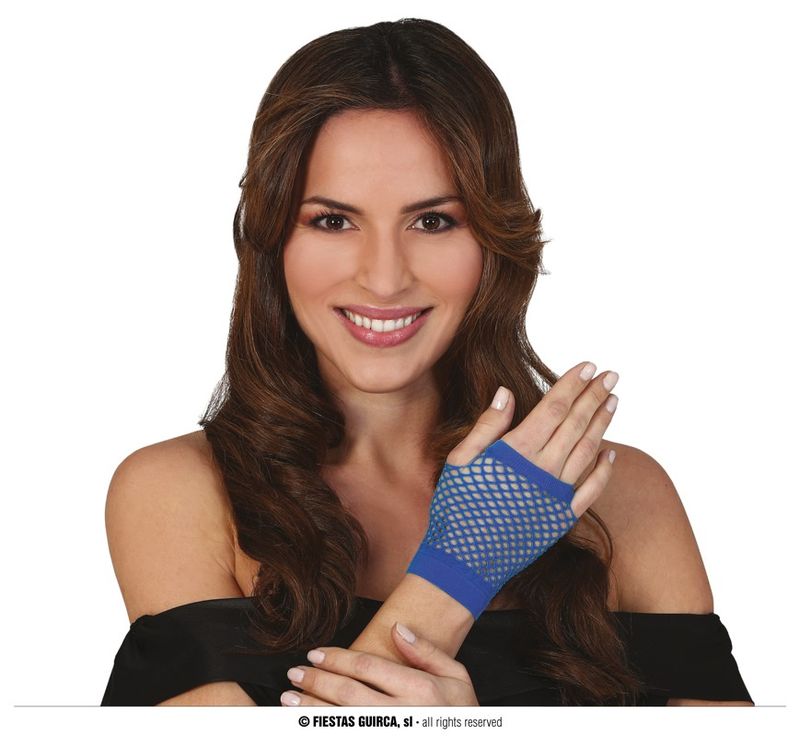 Blue Mesh Gloves - 11cm