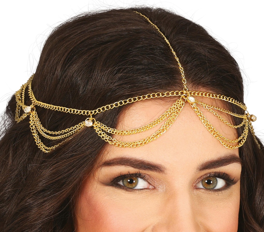 Metallic Gold Chain 1920s Headpiece