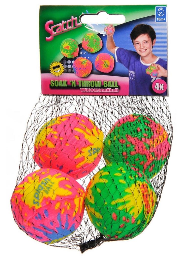 Soak & Throw Ball 4pcs - For Age 18+ Months