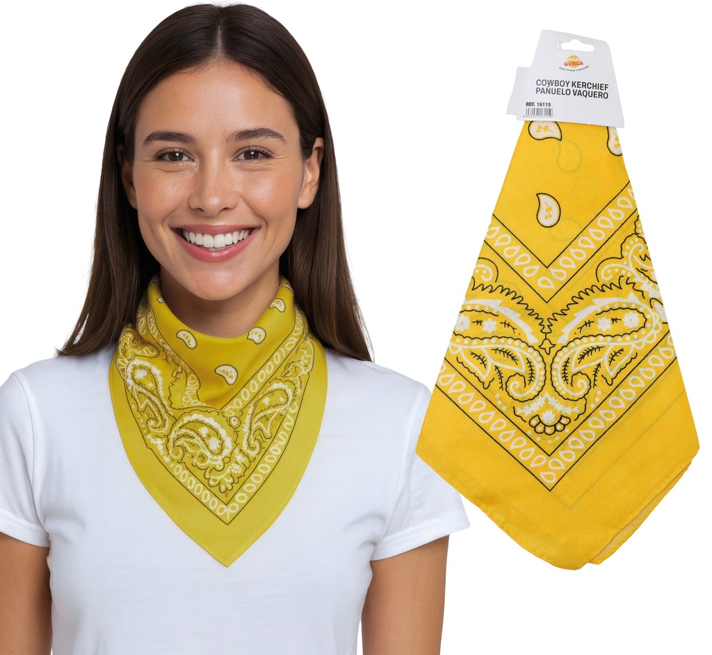 Cowboy Bandana Kerchief Yellow