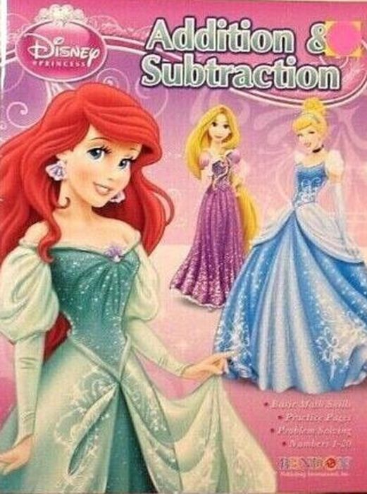 Disney Princess Addition & Subtraction Workbook - 26.5x20.5cm