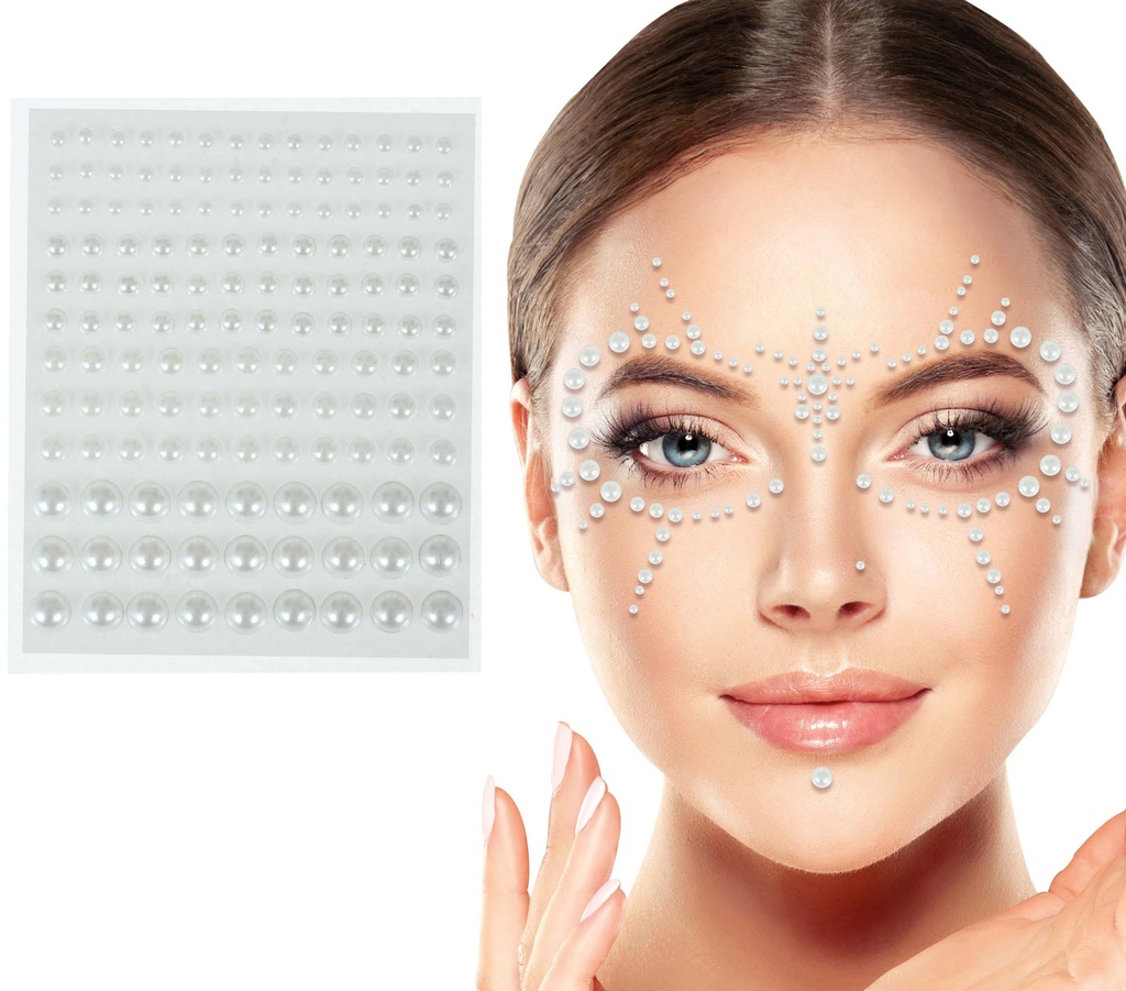 Pearl Face Jewels Sheet 10x20cm