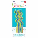 Candles Skinny Assorted Coil 12.5cm - 12pk