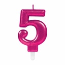 Candle Sparkling Celebrations Pink 7.5cm - No. 5