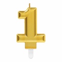 Candle Sparkling Celebrations Gold 7.5cm - No. 1