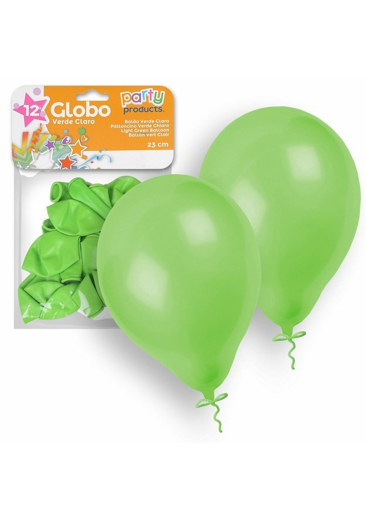 [68393] Latex Balloons 23cm (9 Inch) Green - 12pk