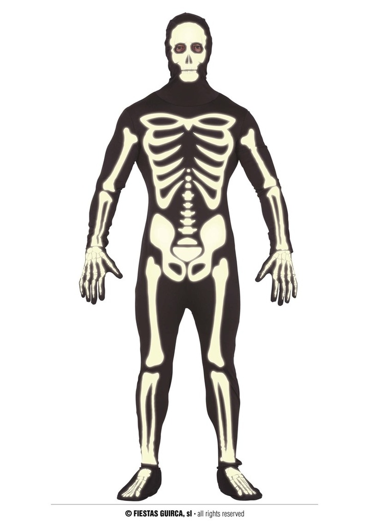 Skeleton Glow In THe Dark - Adult Size Large (52-54)