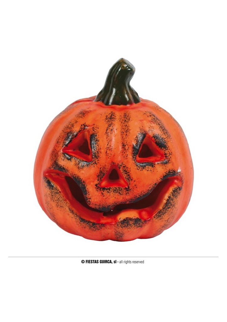 Pumpkin With Light Decoration 17cm