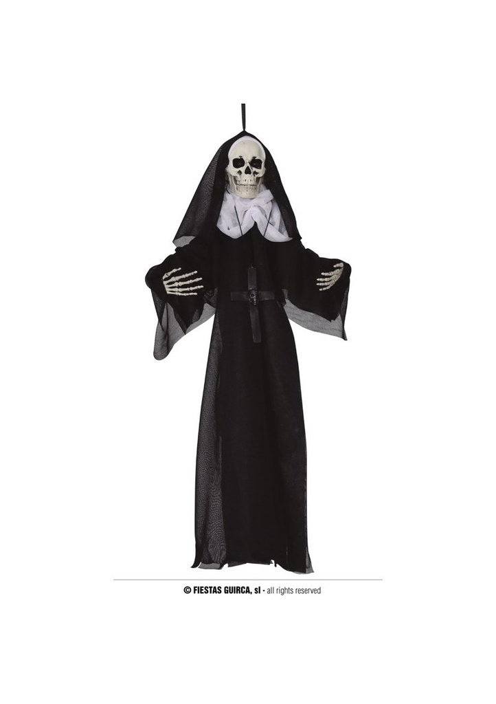 Halloween Decoration Hanging Nun Skeleton - 50cm