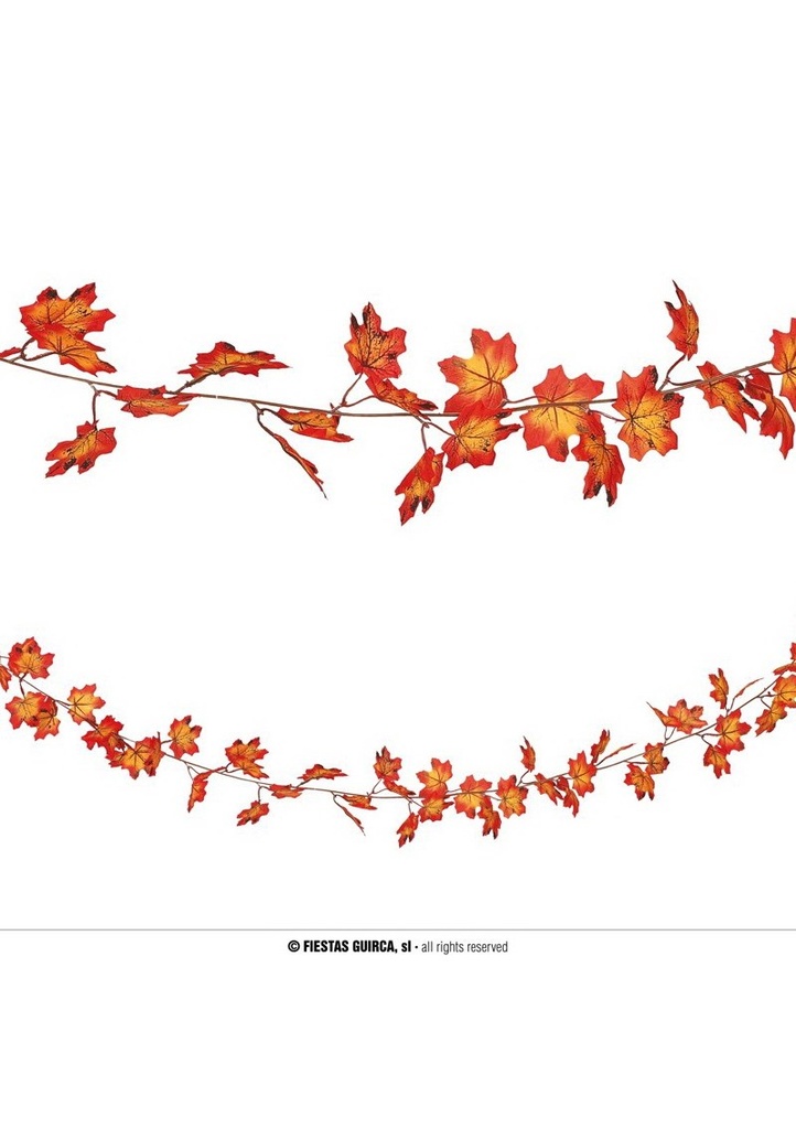 Orange Leaves Garland 190cm