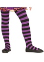 Purple Striped Tights - Age 7 to 12 Years