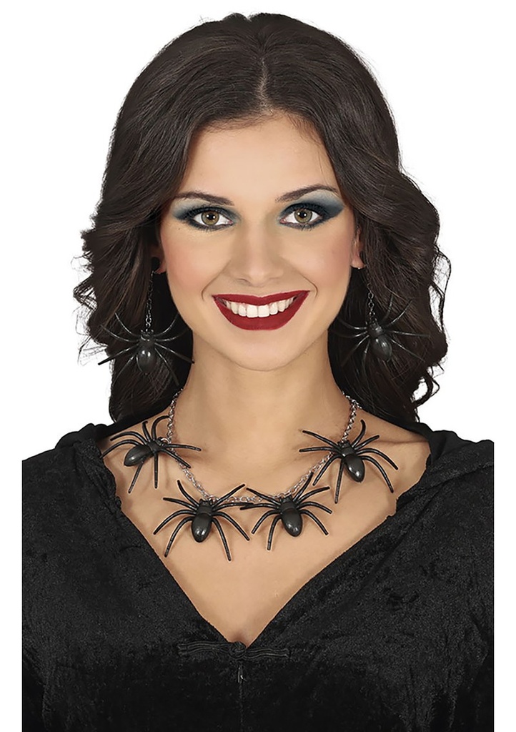 Halloween Spider Necklace & Earrings Set