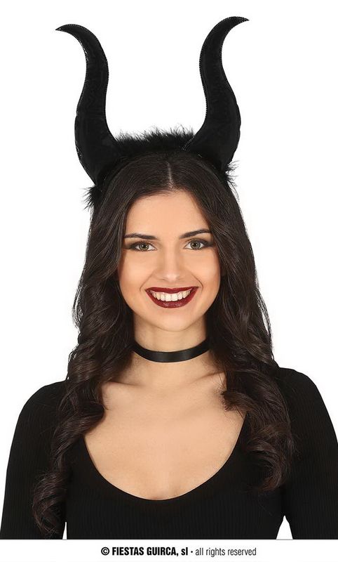 [24202] Black Demon Horns Headband