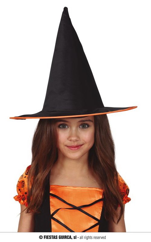 Black & Orange Witch Hat - Child One Size