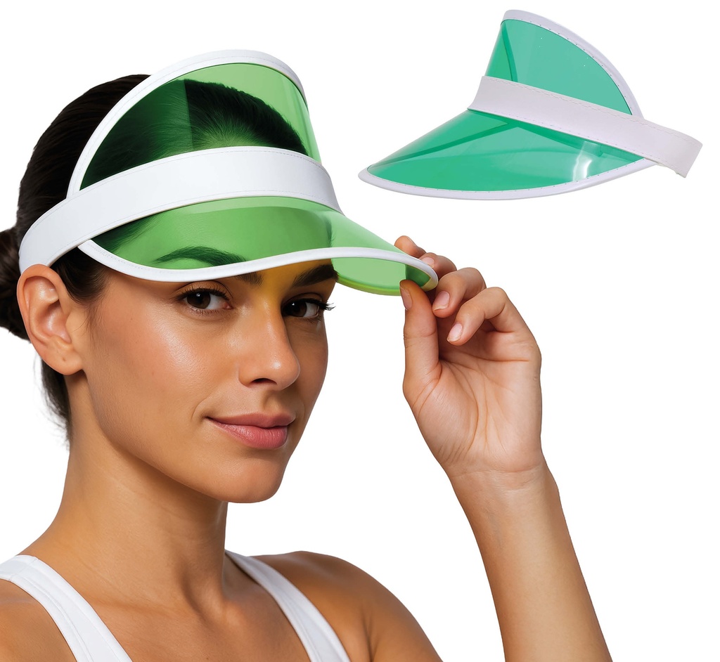 [13579] Transparent Visor Cap Green