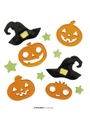 Halloween Decoration Gel Pumpkins & Hats - 20x25cm