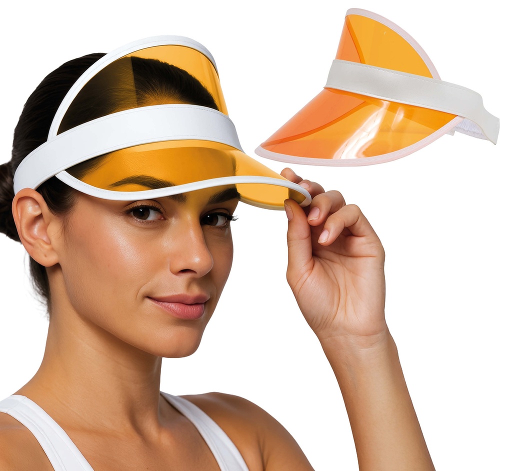 [13578] Transparent Visor Cap Orange