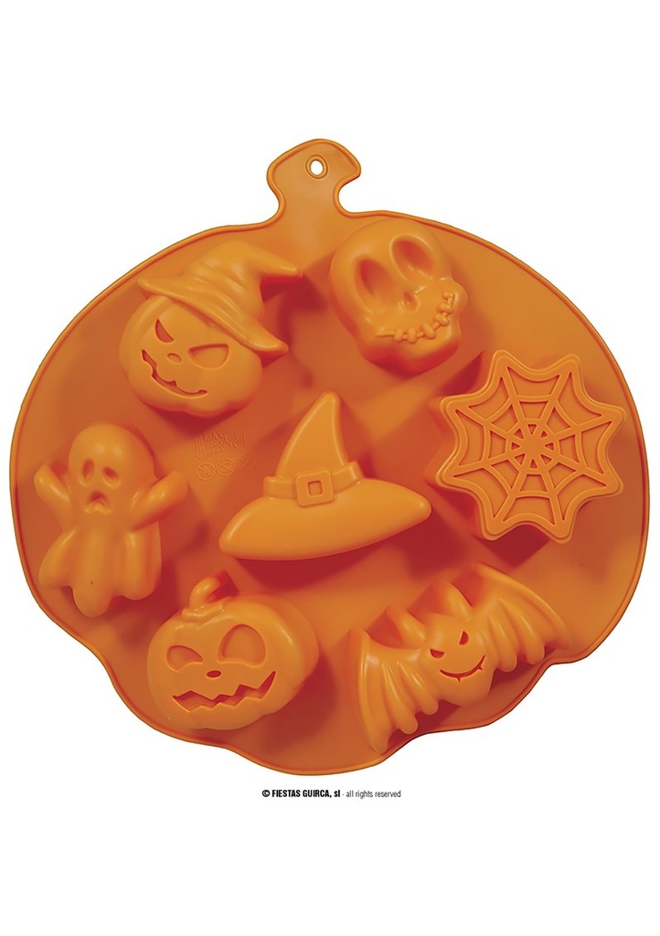 Halloween Silicone Mold For 7 Cookies - 26x23cm