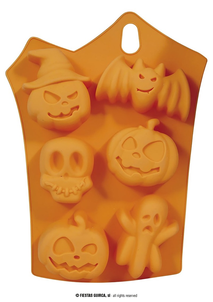 Halloween Silicone Mold For 6 Cookies - 23x15cm