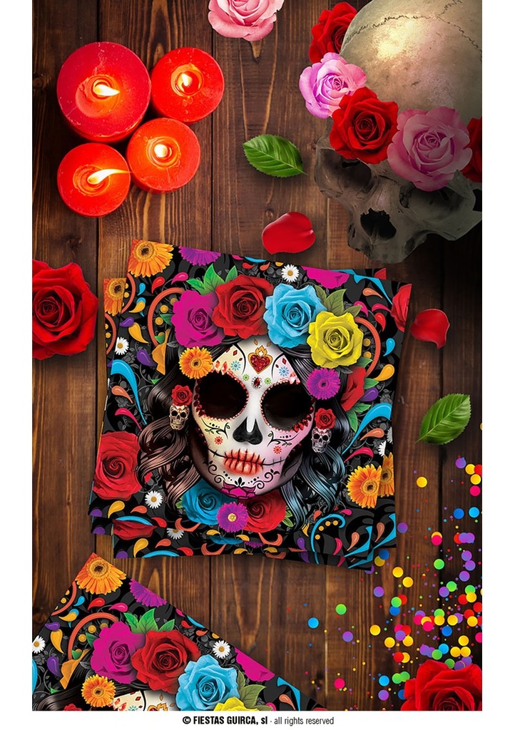 Halloween Catrina Napkins 33x33cm - 12pk