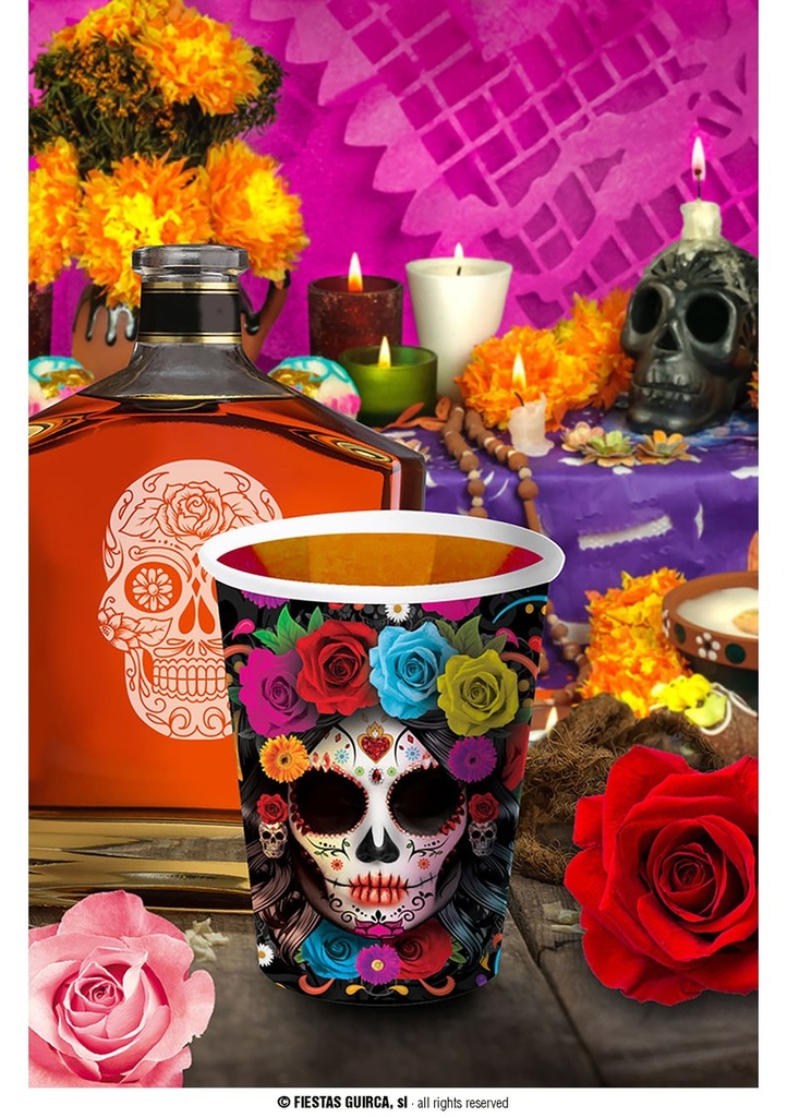 [24763] Halloween Catrina Cups 240ml - 6pk