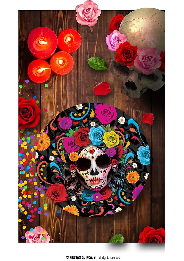 [24665] Halloween Catrina Plastic Bowl - 32cm