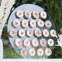 Acrylic Donut Wall Stand with Rose Gold - 63cm x 65cm