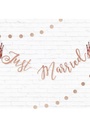 Just Married Rose Gold Glitter Bunting - 1.5m