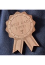 Wooden Best Dad Ever Father's Day Badge - 8cm x 6cm