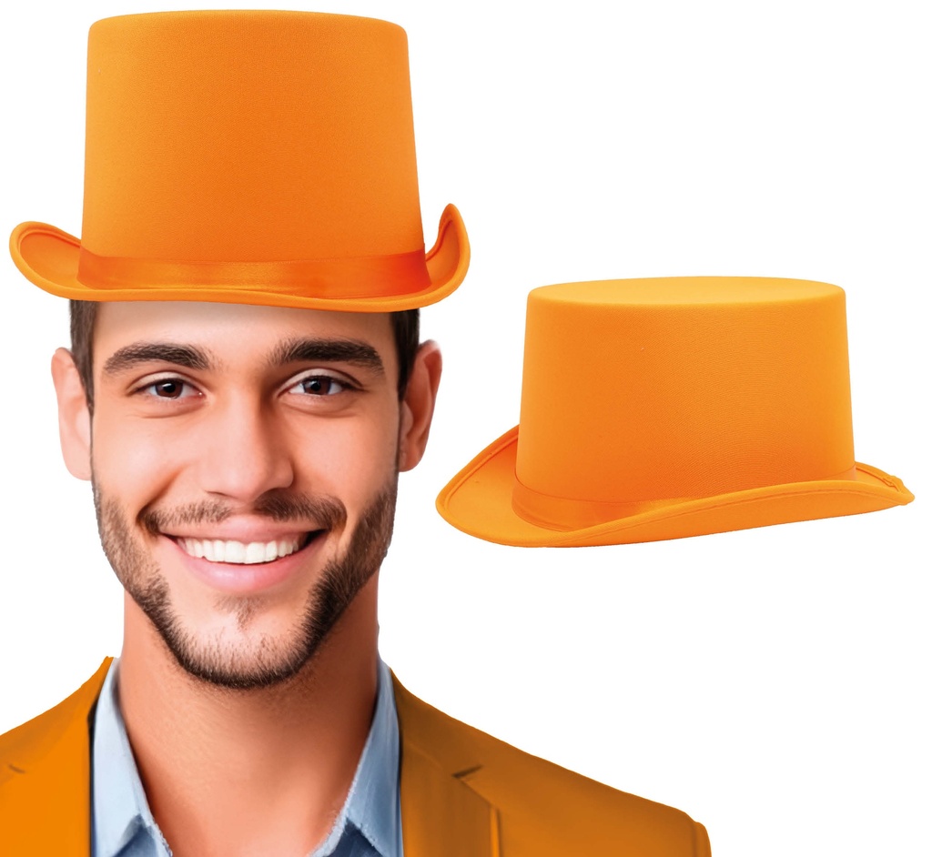 Top Hat With Adjustable Inner Band – Orange