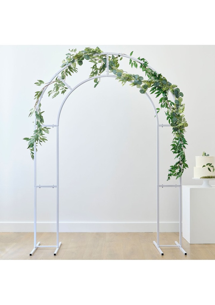 White Metal Frame Arch - 2mt x 1.5mt