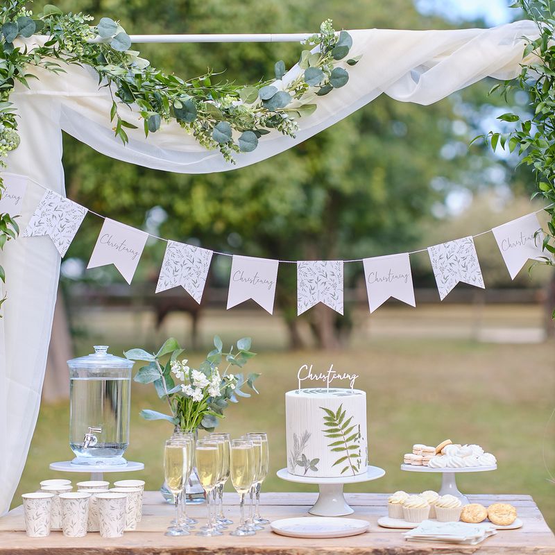 Botanical Christening Bunting Banner - 2m