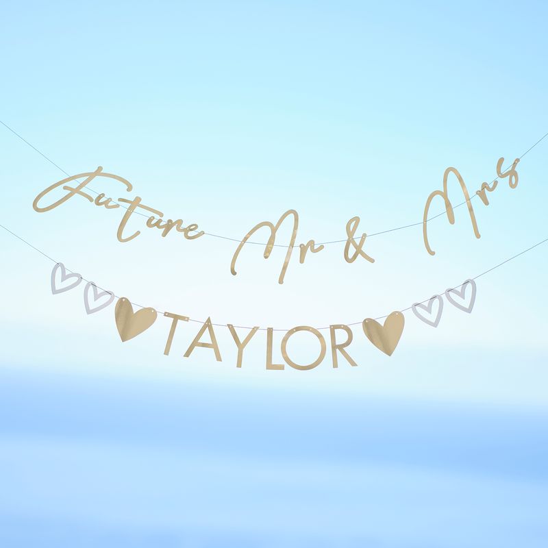 Customisable Mr & Mrs Bunting Decoration - 1.5m