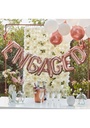 Rose Gold Engaged Foil Balloon Bunting - 7pk