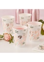 Hen Party Floral Team Bride Cups - 8pk