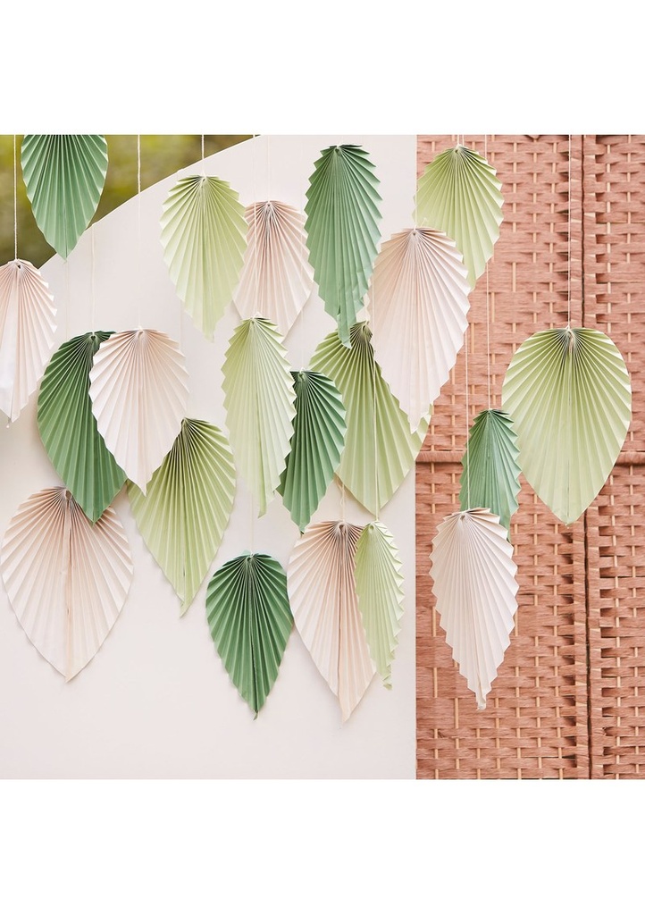 Sage & Cream Palm Backdrop - 25pk