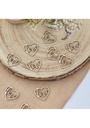Wooden Heart Love Confetti Rustic Country - 24pk