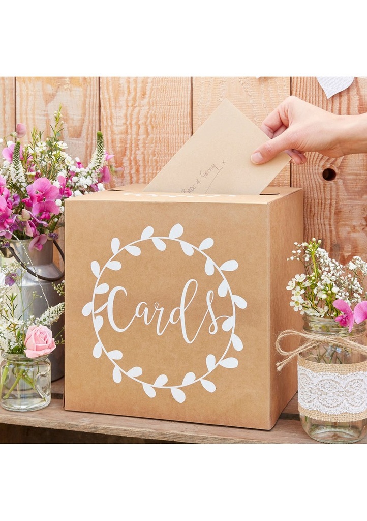 Rustic Wedding Card Box - 25cm x 25cm