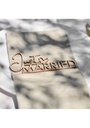 Wooden Just Married Place Setting - 7cm x 14cm