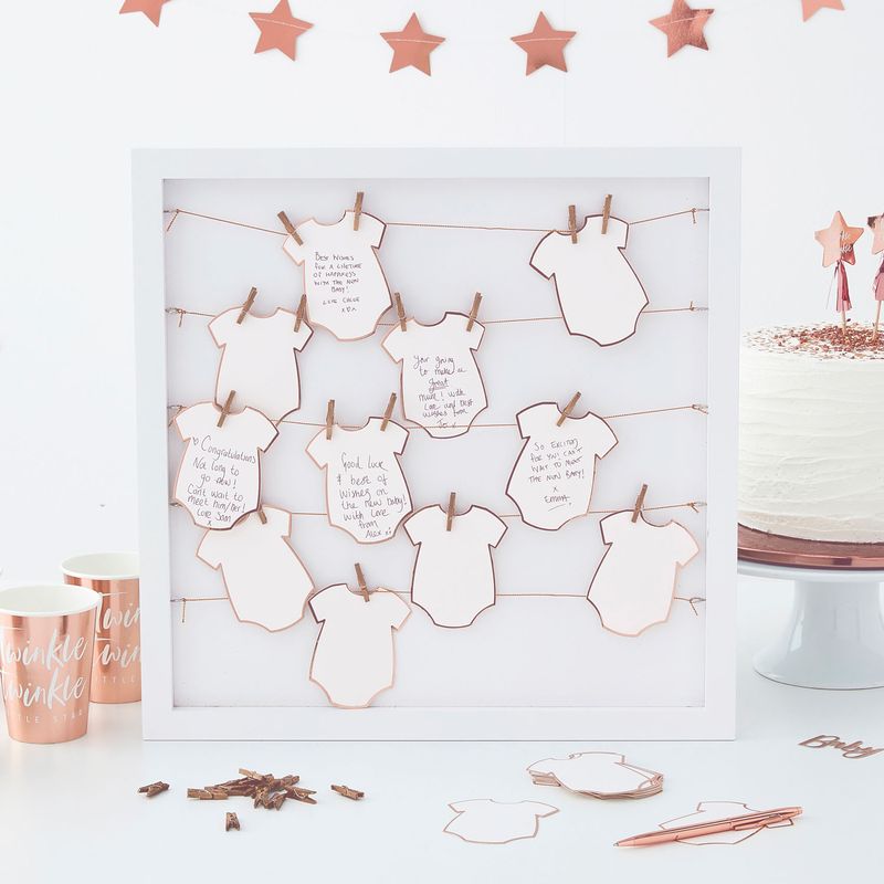 Babygrow Frame Baby Shower Guest Book - 40cm x 40cm
