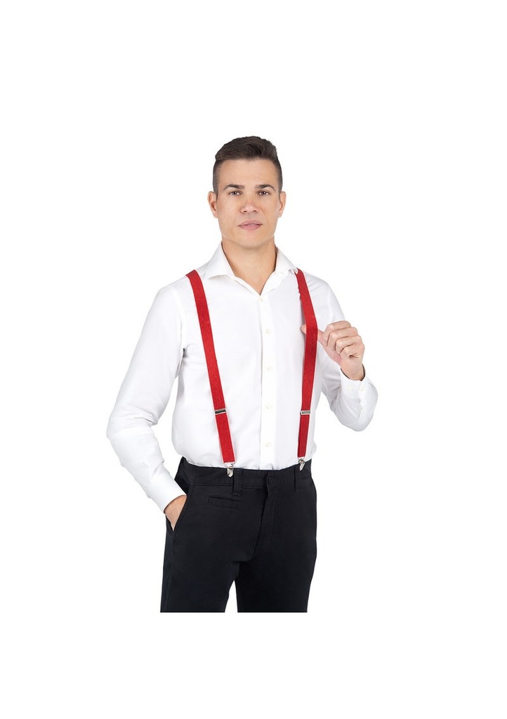 Red Sparkly Suspenders - One Size