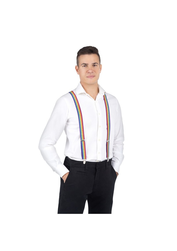 Rainbow Sparkly Suspenders - One Size