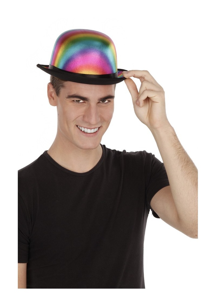 Rainbow Bowler Hat - 58cm