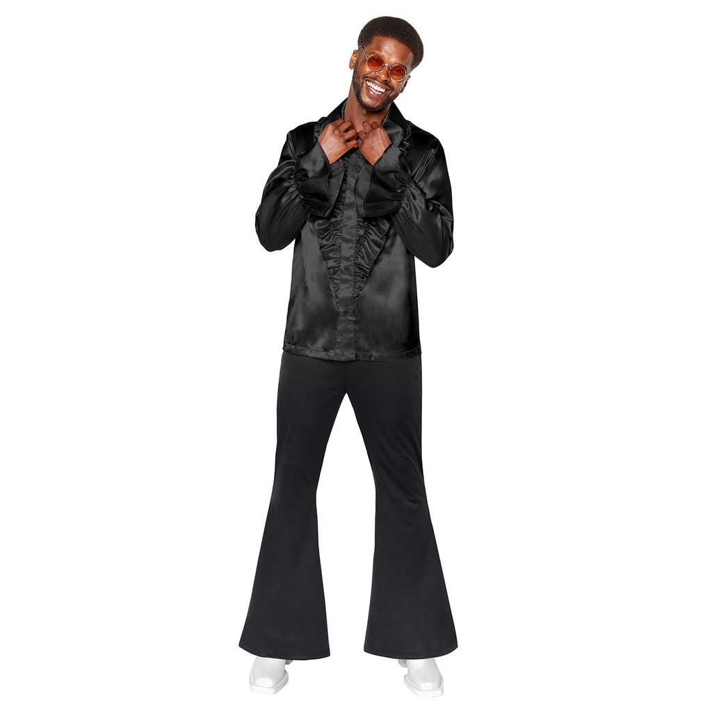 [9918983] Black 70s Party Bell Bottoms - Adult Size Small (Bell Bottoms Only)
