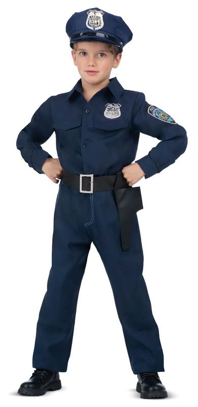 Deluxe Police Officer Girl Costume - Age 7 to 9 Years